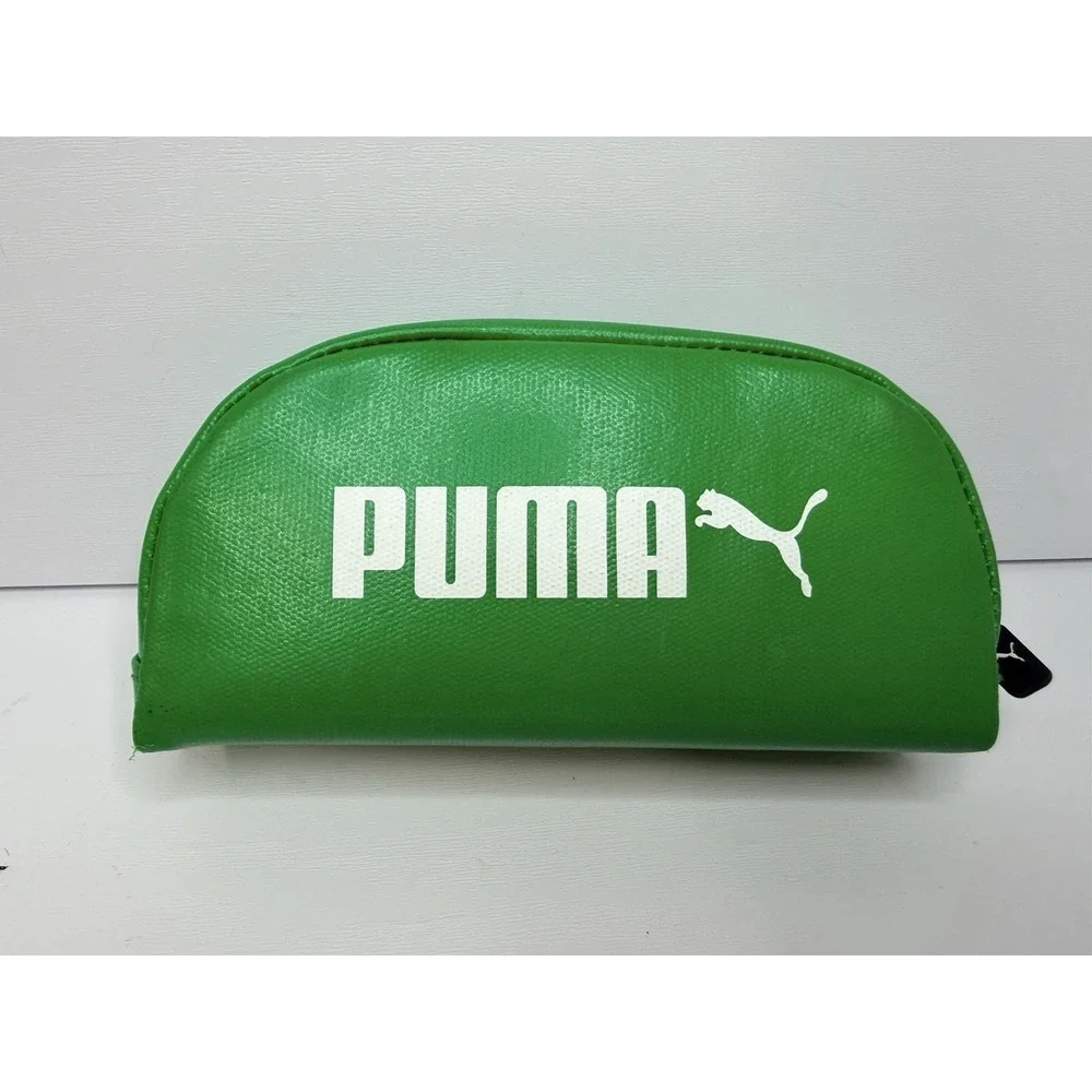 PUMA Eye Glass Sunglasses Carrying Case Zip Around Green Soft Sleeve